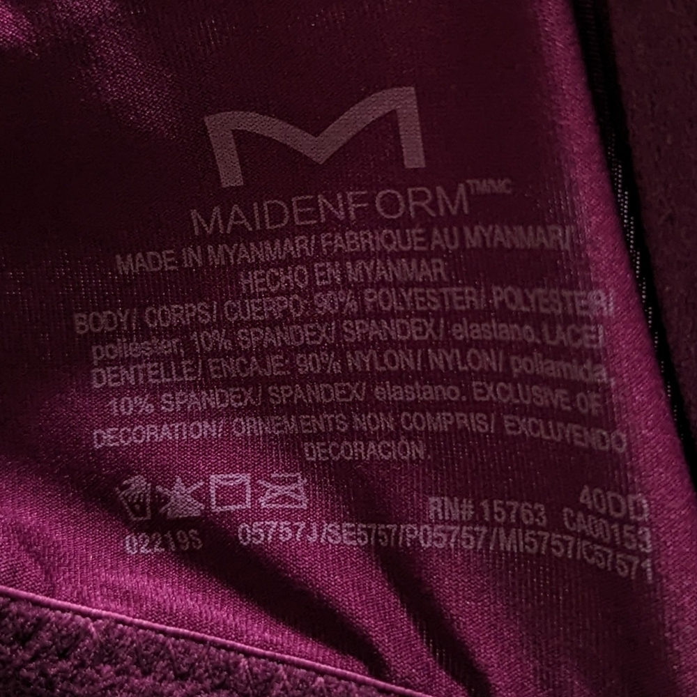 Maidenform purple bra size 40DD - Picture 6 of 6